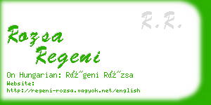 rozsa regeni business card
